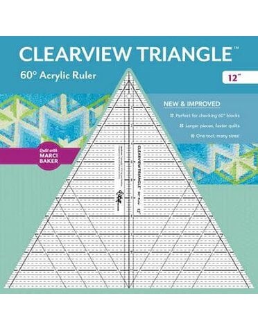 C&T Publishing Règle triangulaire Clearview de 12 pouces à 60 degrés