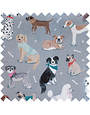 HOBBY GIFT HOBBY GIFT Grande boite de couture Couvercles doubles 25 cm x 25 cm x 17 cm (10In. x 10In. x 6.7In.) Chiens gris