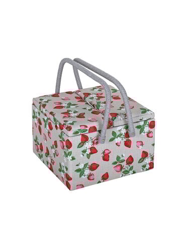 HOBBY GIFT HOBBY GIFT Grande boite couture Couvercles doubles 25 cm x 25 cm x 17 cm (10In. x 10In. x 6.7In.) Fraises