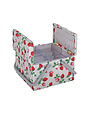 HOBBY GIFT HOBBY GIFT Large Sewing Basket - Twin Lid 25 cm x 25 cm x 17 cm (10In. x 10In. x 6.7 In.) Strawberries