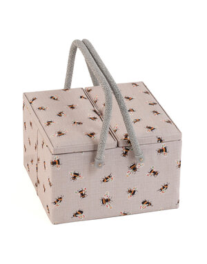 HOBBY GIFT HOBBY GIFT Grande boite couture Couvercles doubles 25 cm x 25 cm x 17 cm (10In. x 10In. x 6.7In.) Abeilles