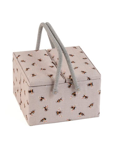 HOBBY GIFT HOBBY GIFT Grande boite couture Couvercles doubles 25 cm x 25 cm x 17 cm (10In. x 10In. x 6.7In.) Abeilles