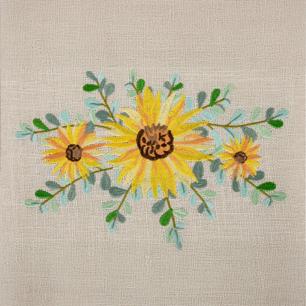 HOBBY GIFT HOBBY GIFT Panier couture moyen - 25 cm x 19 cm x 15 cm (10In. x 7 1/2In. x 5 3/4In.) - Eucalyptus brod sur le couvercle