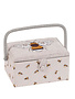 HOBBY GIFT HOBBY GIFT Panier couture moyen - 25 cm x 19 cm x 15 cm (10In. x 7 1/2In. x 5 3/4In.) - Abeille brodé sur le couvercle