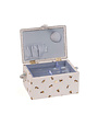 HOBBY GIFT HOBBY GIFT Medium Sewing Basket - 25 cm x 19 cm x 15 cm (10In. x 7 1/2In. x 5 3/4In.) - Embroidered Bee on lid