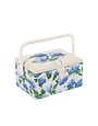 HOBBY GIFT HOBBY GIFT Panier couture moyen - 25 cm x 19 cm x 15 cm (10In. x 7 1/2In. x 5 3/4In.) - Hortensias brodé sur le couvercle