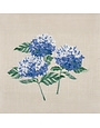 HOBBY GIFT HOBBY GIFT Medium Sewing Basket - 25 cm x 19 cm x 15 cm (10In. x 7 1/2In. x 5 3/4In.) - Embroidered Hydrangea on lid