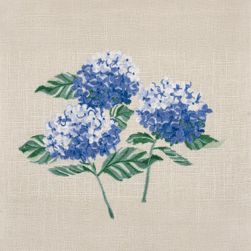 HOBBY GIFT HOBBY GIFT Panier couture moyen - 25 cm x 19 cm x 15 cm (10In. x 7 1/2In. x 5 3/4In.) - Hortensias brodé sur le couvercle