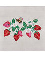 HOBBY GIFT HOBBY GIFT Panier couture moyen - 25 cm x 19 cm x 15 cm (10In. x 7 1/2In. x 5 3/4In.) - Fraises brodés sur le couvercle