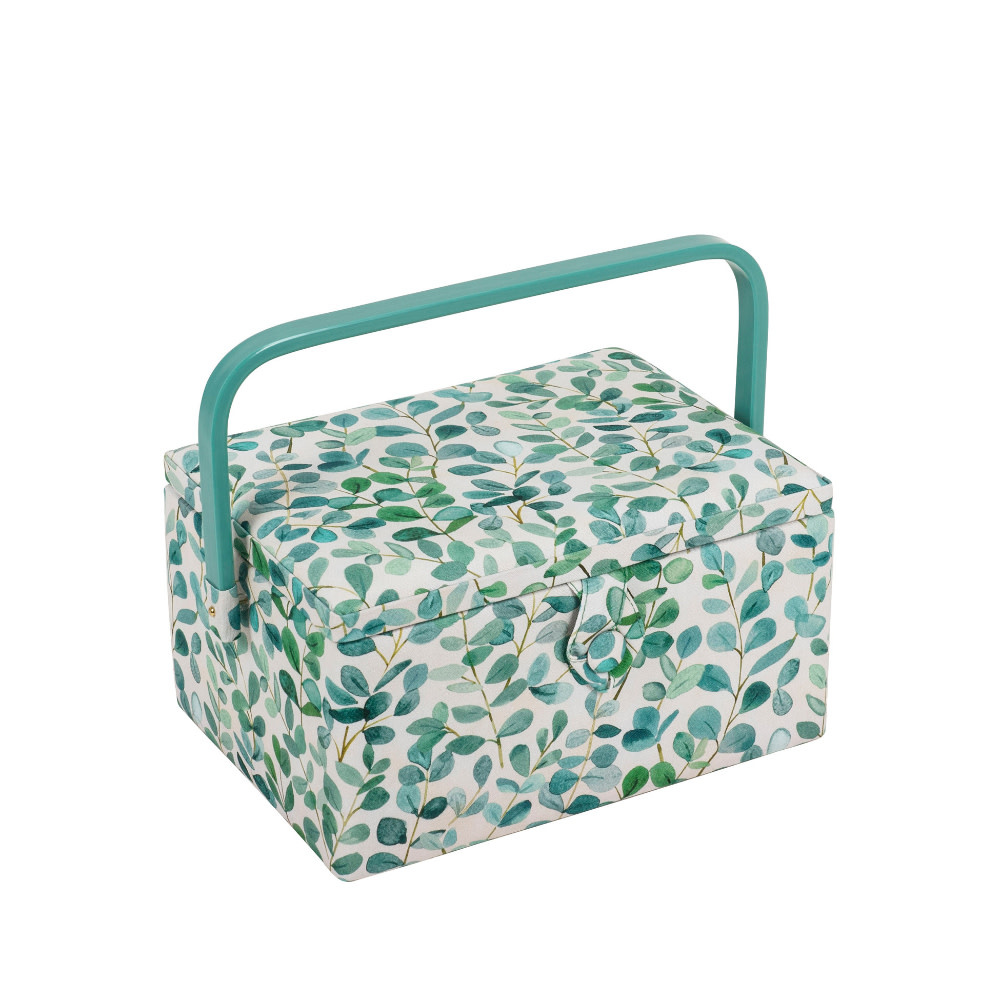 HOBBY GIFT HOBBY GIFT Medium Sewing Basket - 25 cm x 19 cm x 15 cm (10In. x 7 1/2In. x 5 3/4In.) - Eucalyptus