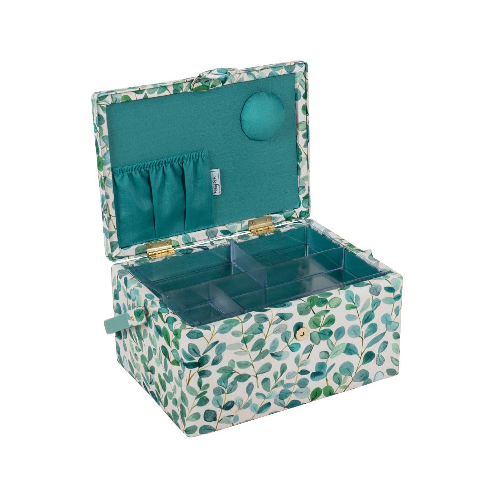 HOBBY GIFT HOBBY GIFT Panier couture moyen - 25 cm x 19 cm x 15 cm (10In. x 7 1/2In. x 5 3/4In.) - Eucalyptus