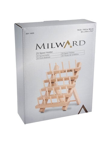 MILWARD MILWARD 25 Spool Wooden Thread Stand - Beech Wood