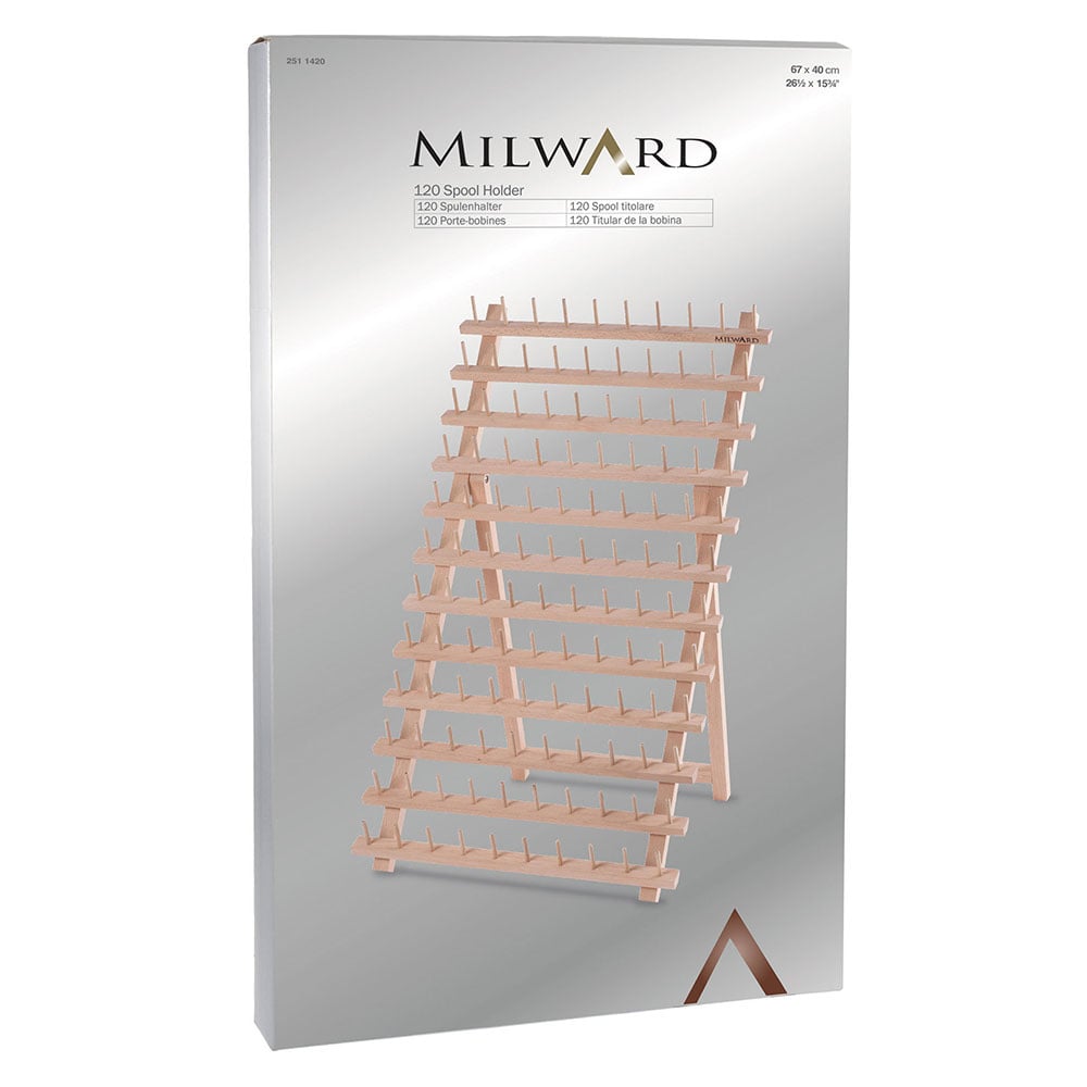MILWARD MILWARD 120 Spool Wooden Thread Stand - Beech Wood