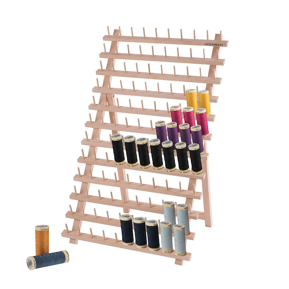 MILWARD MILWARD 120 Spool Wooden Thread Stand - Beech Wood
