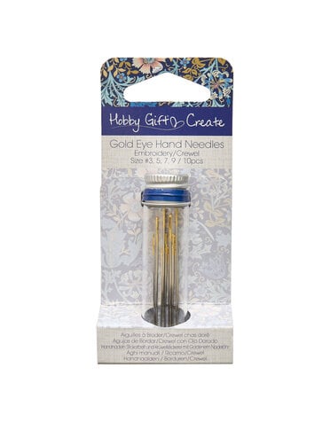 HOBBY GIFT HOBBY GIFT Aiguilles à broder à main à chas doré (10 unités)