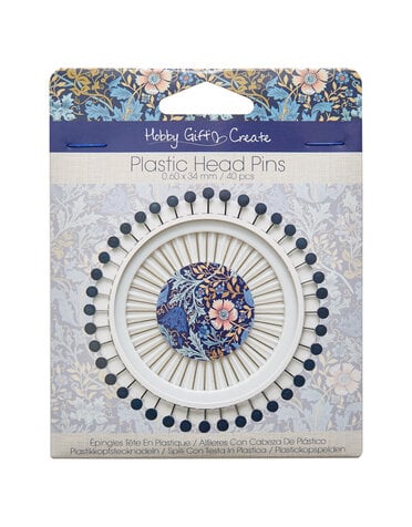 HOBBY GIFT HOBBY GIFT Plastic Head Pins 40 pcs -34mm (1 3/8”)