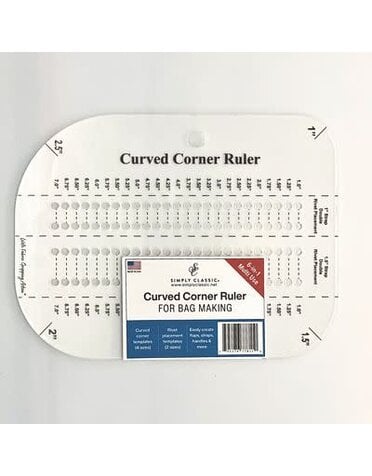 BREWER Curved Corner Ruler for Bag Making