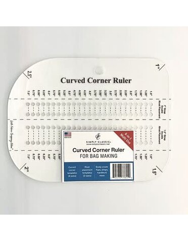 BREWER Règle courbé pour sac ( Curved Corner Ruler for Bag Making )