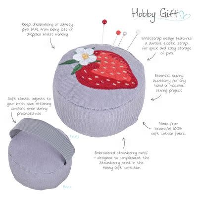 HOBBY GIFT Coussin à épingle fraise
