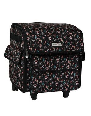 Everything Mary Valise de rangement Everything Mary XL à motif floral noir