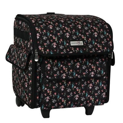 Everything Mary Valise de rangement Everything Mary XL à motif floral noir