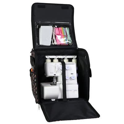 Everything Mary Valise de rangement Everything Mary XL à motif floral noir