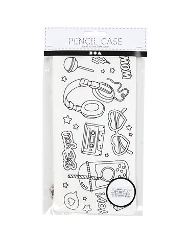 Creativ CREATIV COMPANY Pencil case 11cm x 23cm (4,33in x 9in) - Pre-printed, white