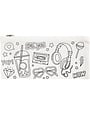 Creativ CREATIV COMPANY Étui à crayons 11cm x 23cm (4,33po x 9po) – préimprimé, blanc