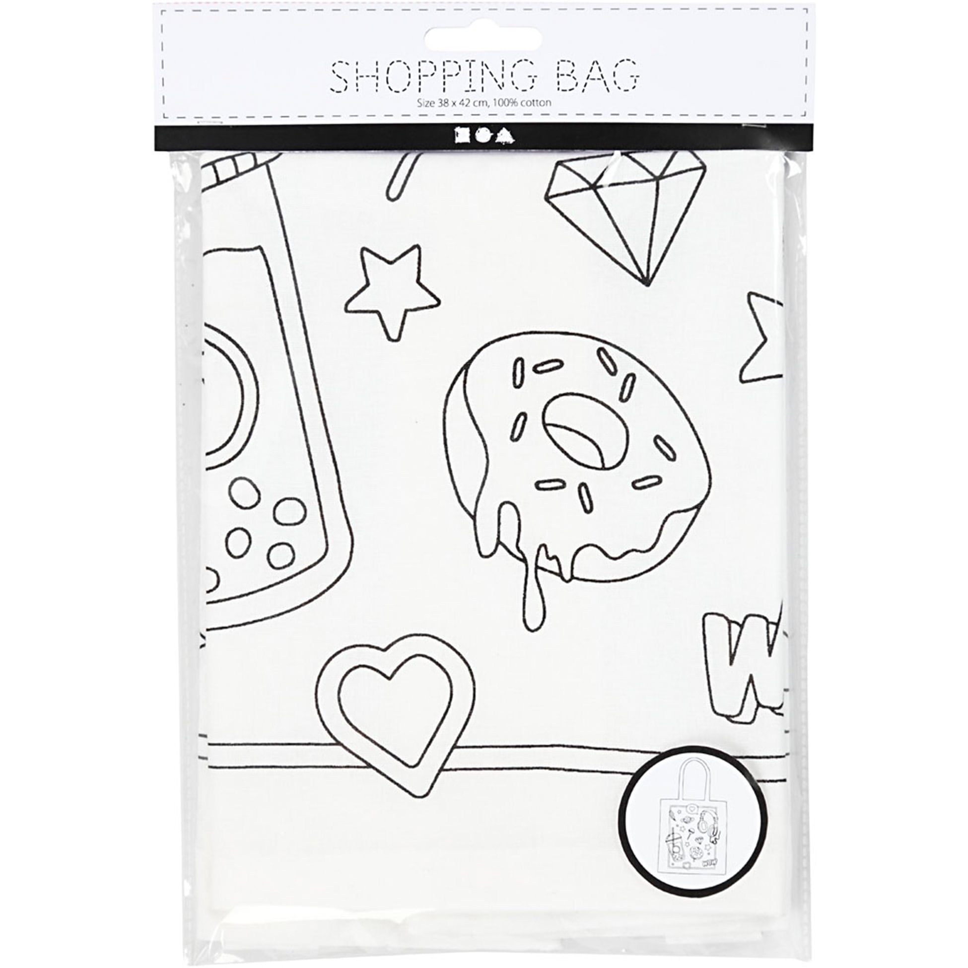 Creativ CREATIV COMPANY Sac fourre-tout 38cm x 42cm (14,96po x 16,5po) – blanc