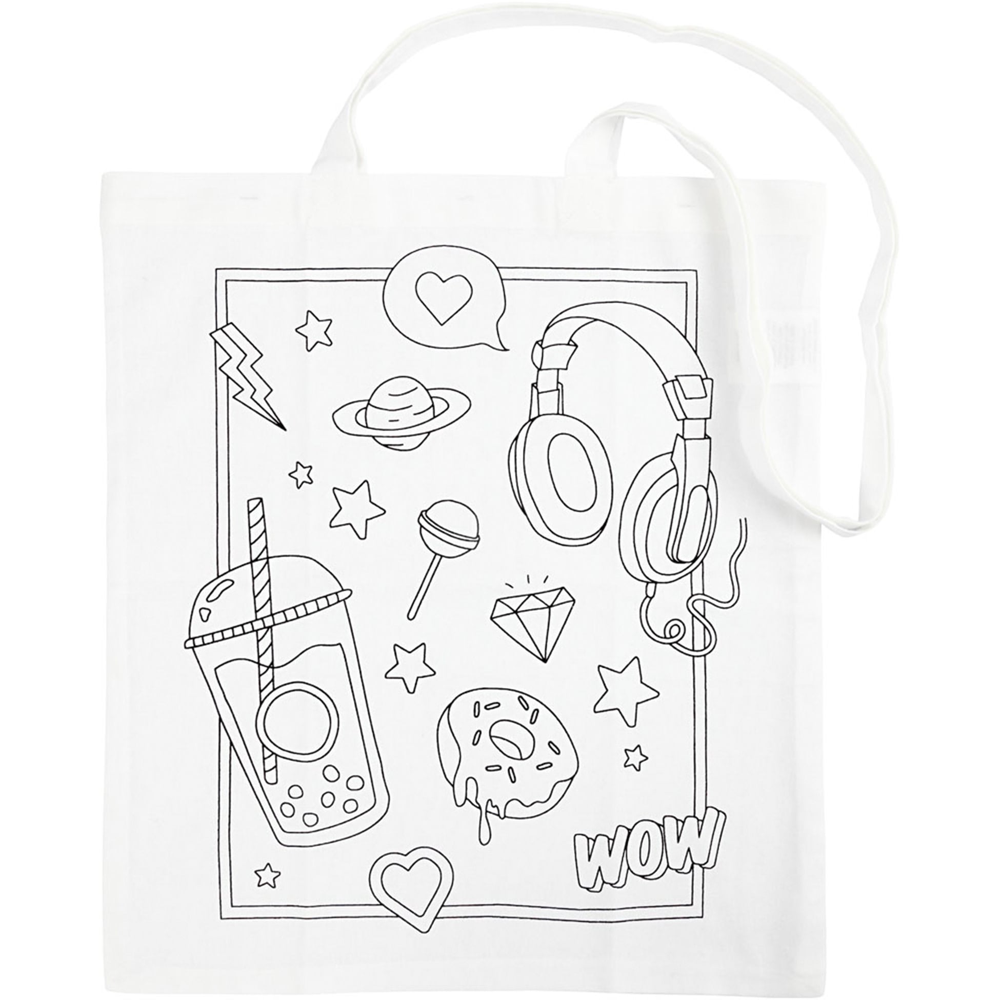 Creativ CREATIV COMPANY Sac fourre-tout 38cm x 42cm (14,96po x 16,5po) – blanc