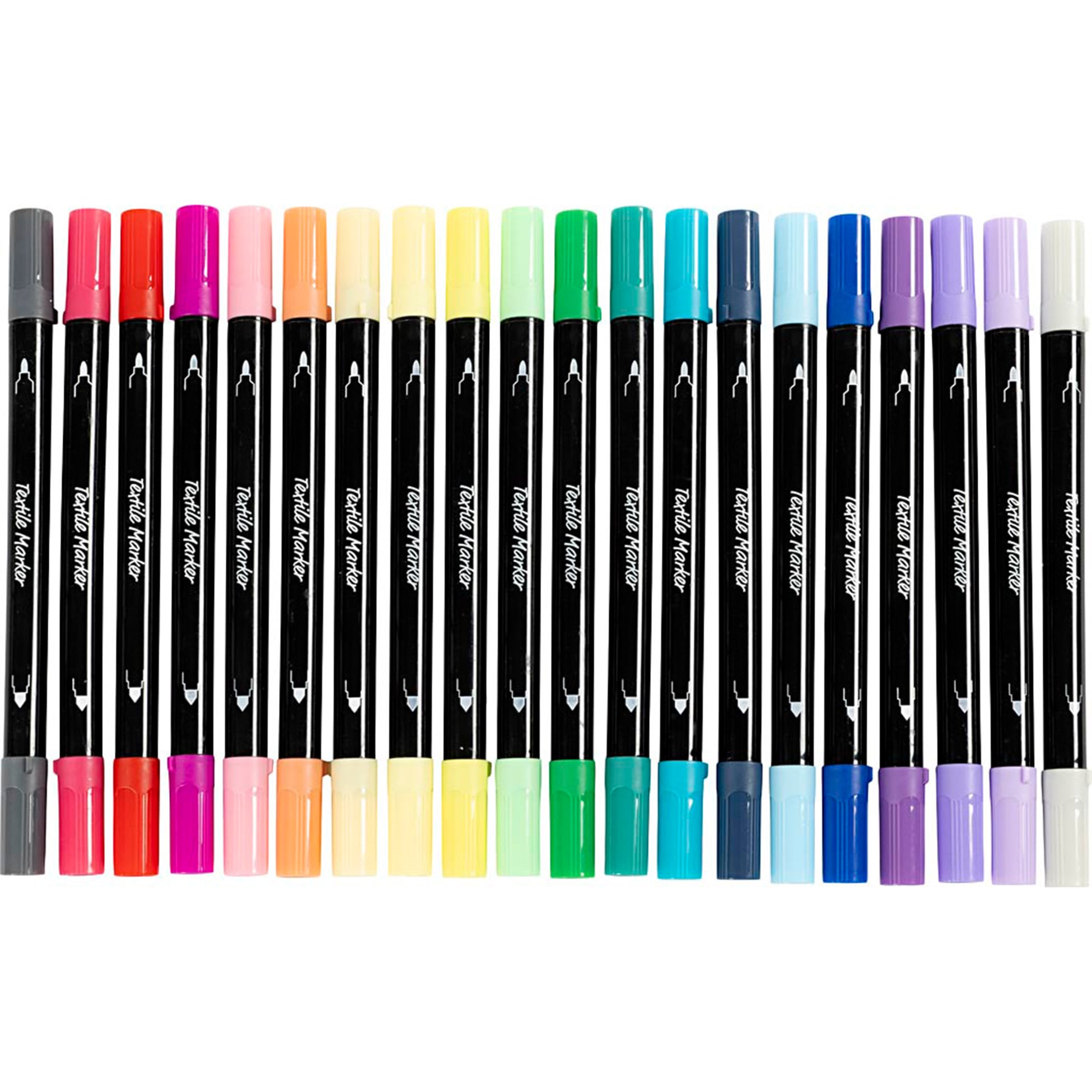 Creativ CREATIV COMPANY Textile markers 6 mm, 23.7cm x 17cm x 1.1cm (9.33in x 6.7in x 0.43in) - 20 pc