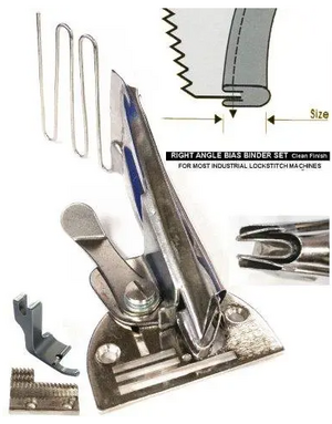 Industriel Pied bordeur pour double biais industriel, 1 1/8 po.