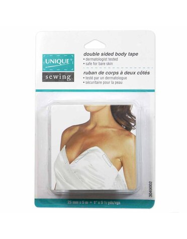 Unique UNIQUE Double Sided Body Tape - 25mm x 5m (1″ x 51⁄2yd)