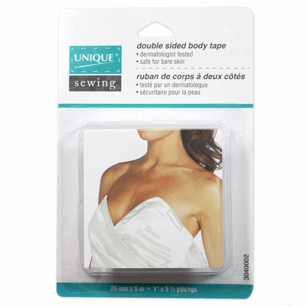 Unique Ruban collant pour le corps à double face UNIQUE - 25mm x 5m (1″ x 51⁄2v)