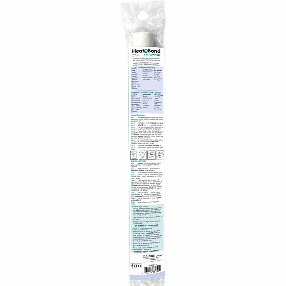 HeatnBond Paquet économique de vinyle à repasser HEATNBOND - finition lustrée - 43cm x 1.8m (17″ x 2v.)