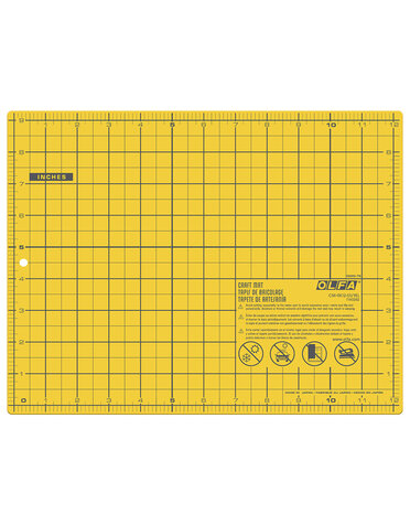Olfa OLFA CM-9x12-01/YEL - 9 x 12 Double-Sided Cutting Mat (Yellow)