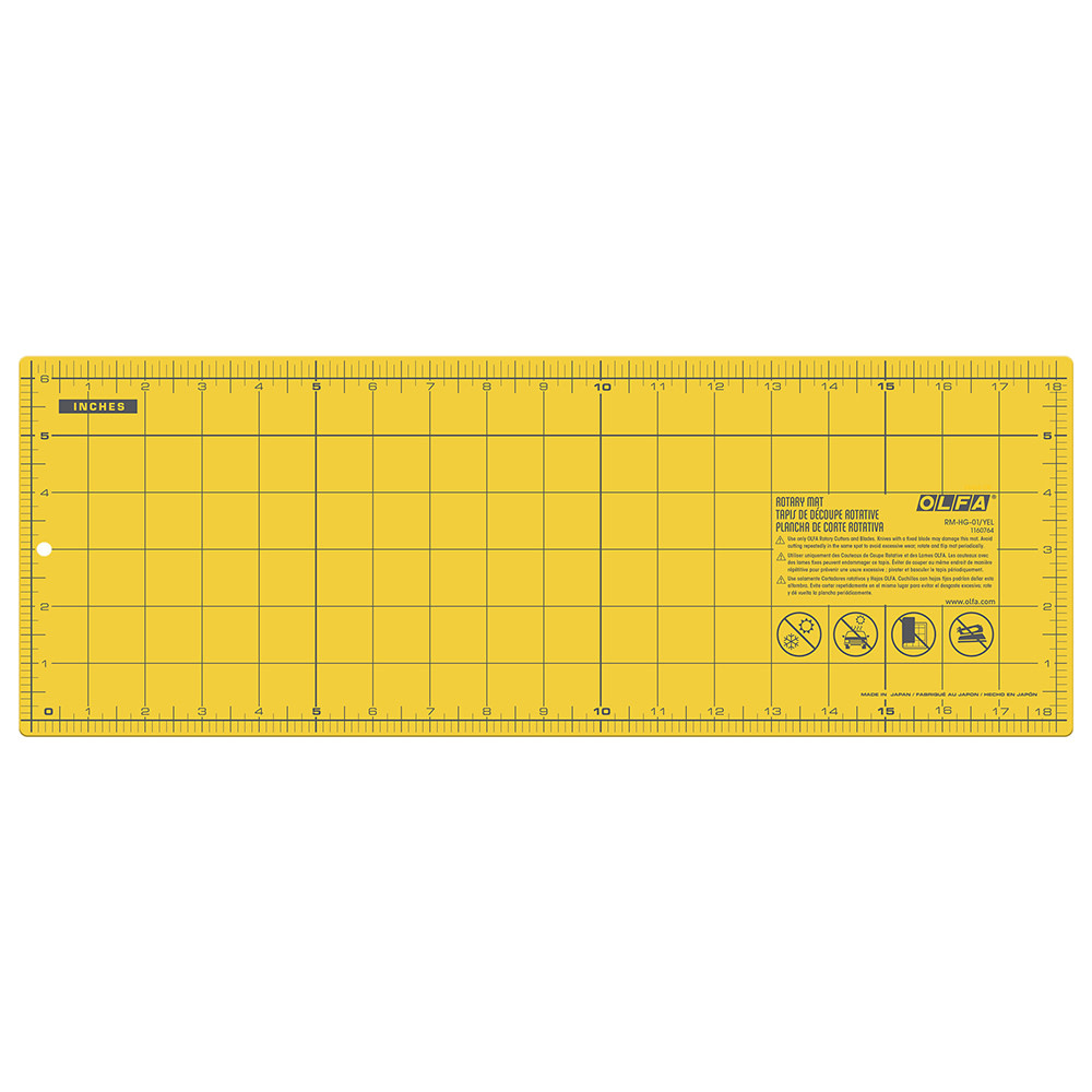 Olfa OLFA RM-HG-01/YEL - 6 x 18 Double-Sided Rotary Mat (Yellow)