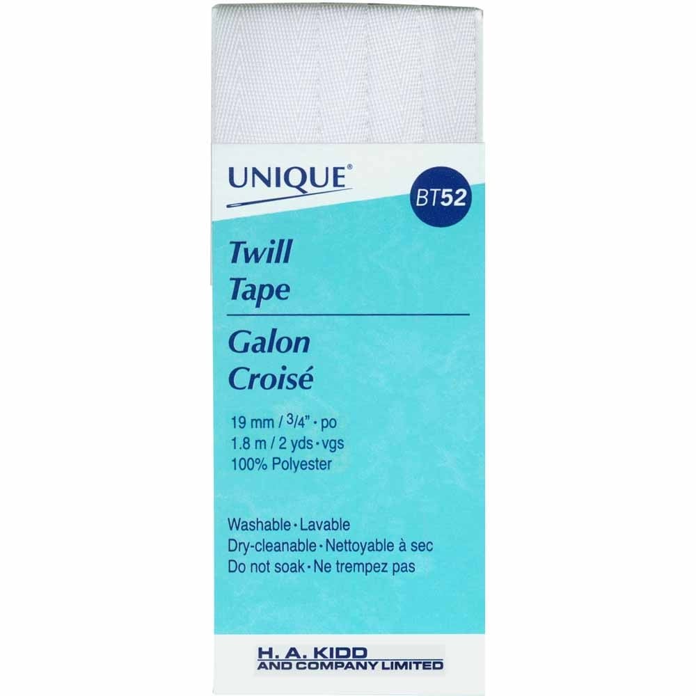 Unique UNIQUE Galon croisé 19mm x 1.8m - blanc