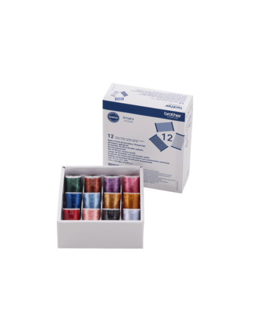 Brother Brother SAETTSIT 12-Colour Satin Finish Embroidery Thread Set
