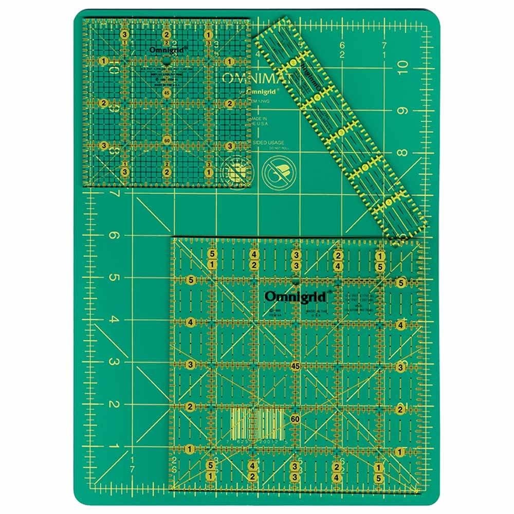 Omnigrid Trousse de voyage OMNIGRID (Règle, règle avec grille, règle avec angles et tapis)