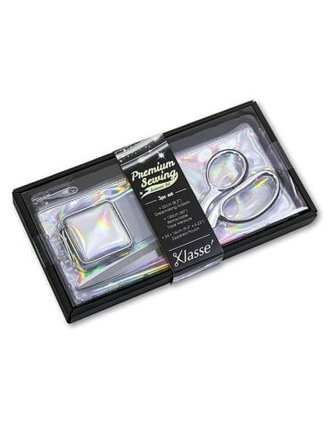 Klassé Ensemble de ciseaux KLASSE Premium en acier inoxydable, 3 pièces, argent