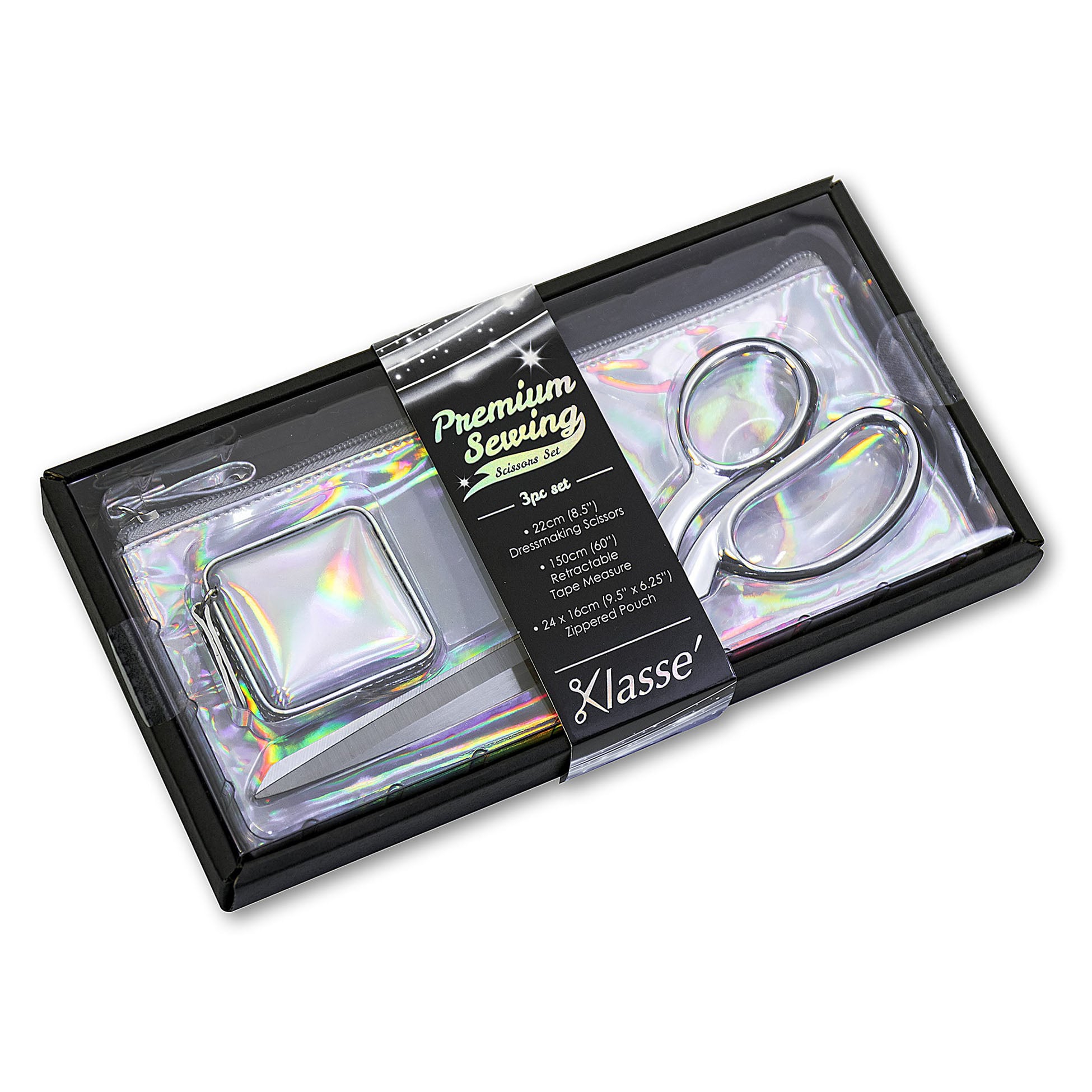 Klassé Ensemble de ciseaux KLASSE Premium en acier inoxydable, 3 pièces, argent
