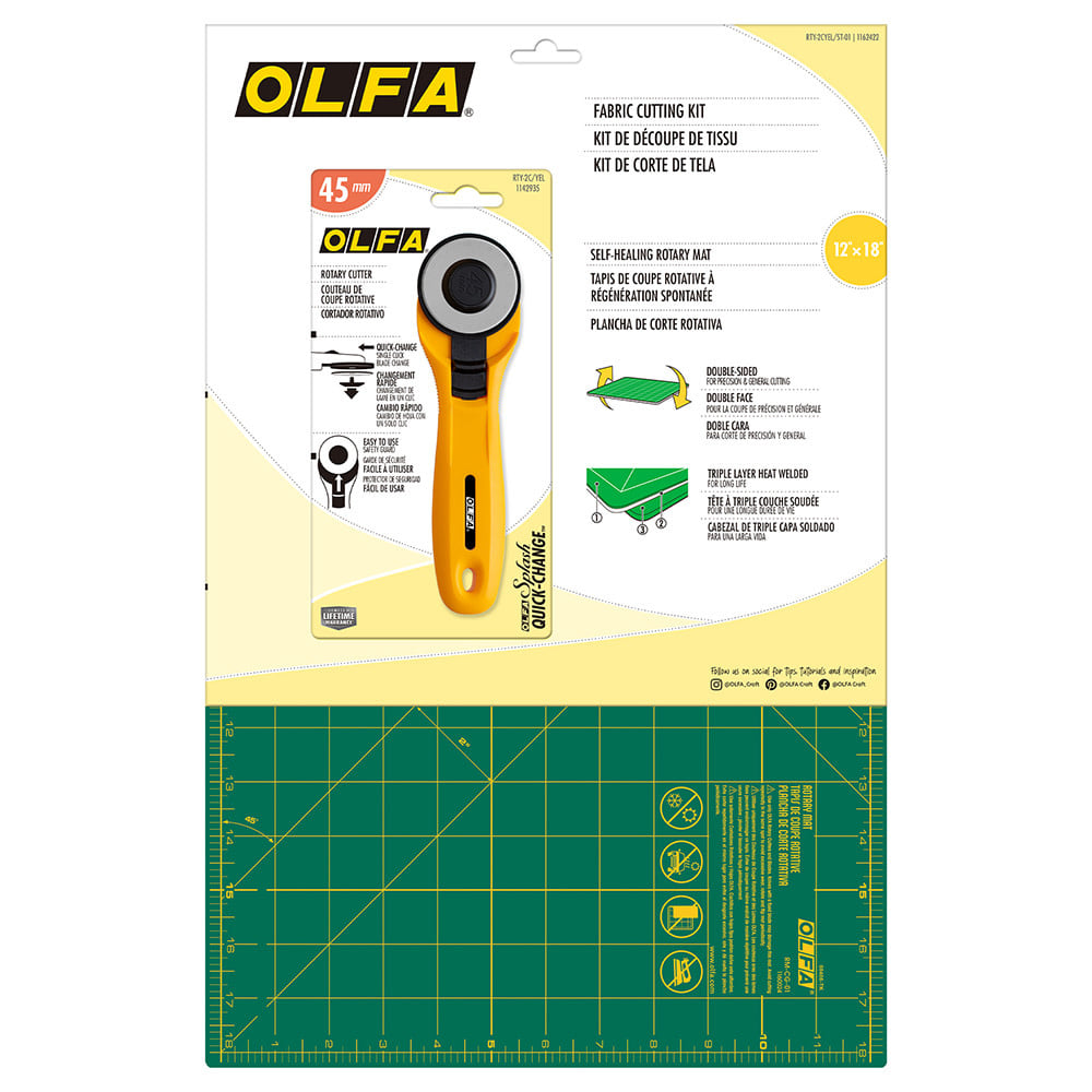Olfa OLFA RTY-2CYEL/ST-01 - Ensemble pour couper le tissu