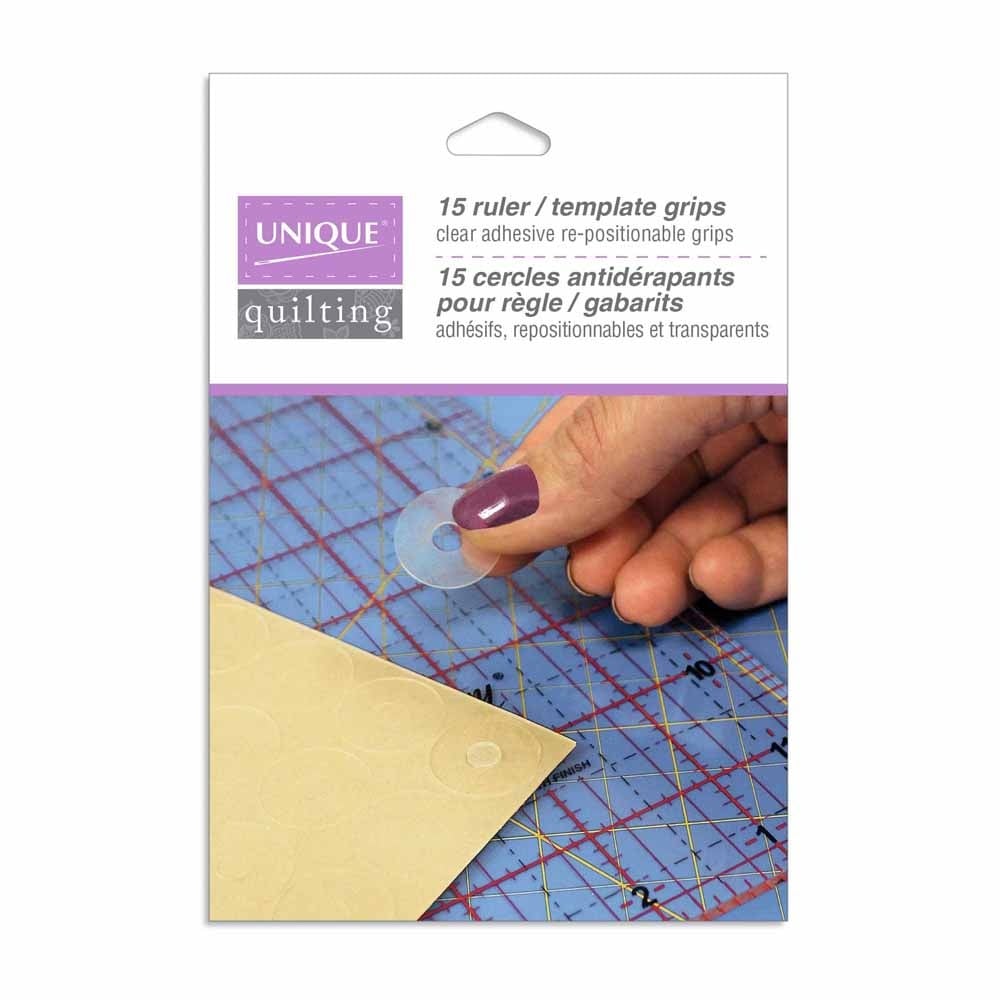 Unique Cercles antidérapants pour règle / gabarit UNIQUE QUILTING - 15 mcx.