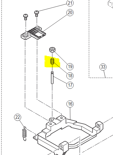 Husqvarna Vis ajustement griffe