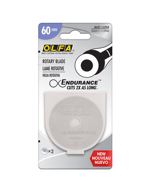Olfa OLFA 60mm RB60H-2 Endurance Rotary Blade - 2pc