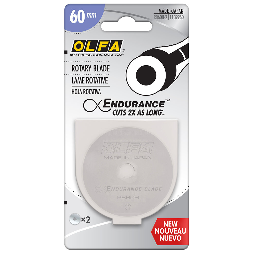 Olfa OLFA 60mm RB60H-2 Endurance Rotary Blade - 2pc