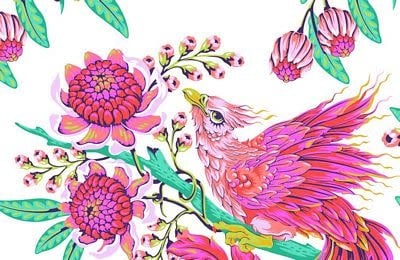 Tula Pink collection Tula Pink Hot Wings XL Block Project Bag