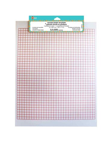 Heirloom HEIRLOOM Gabarits assortis en plastique - 21 x 29,7cm - 6 mcx.