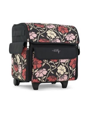 Everything Mary Valise pour sujeteuse motif floral ( Serger Machine Rolling Tote Black & Floral ) Précommande